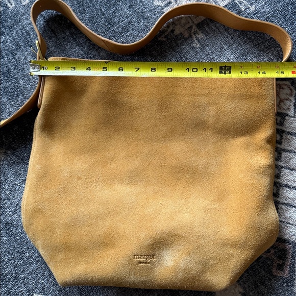 Goldenrod Suede Women's Bag. Genuine Leather - Picture 3 of 5